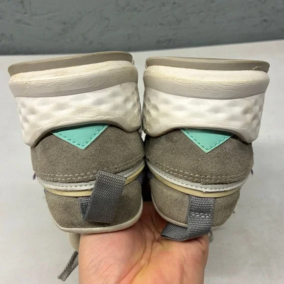 New Balance Women's 9 574 Sport Fresh Foam Grey Purple Teal Sneakers Running - Picture 15 of 16